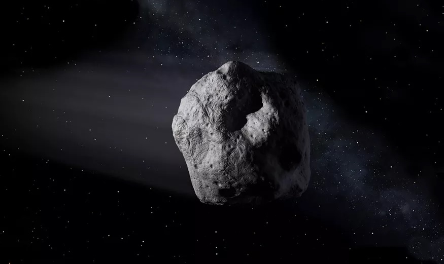 Ilustração da Nasa representa um asteroide no espaço