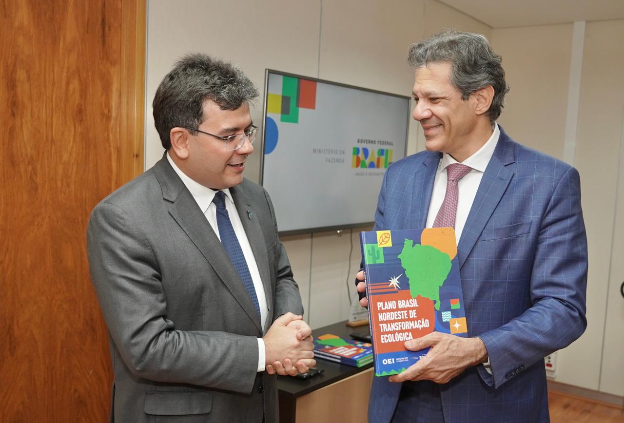 Rafael Fonteles entrega a Fernando Hadad o Plano Brasil Nordeste de Transformação Ecológica