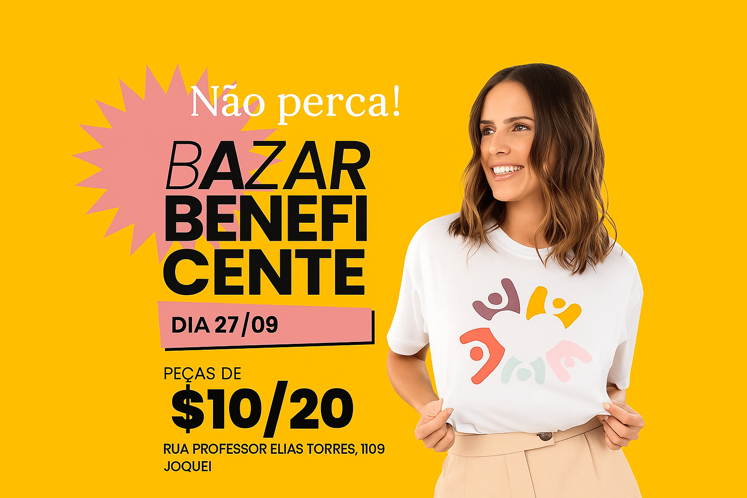 O objetivo do bazar é arrecadar fundos para o CVV