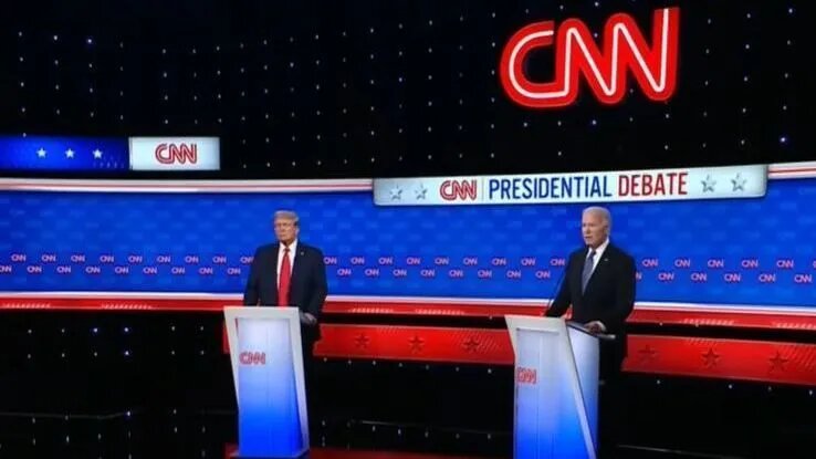 Debate presidencial entre Donald Trump e o presidente Joe Biden