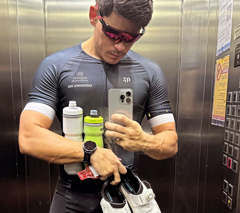 Brenno Andrade publicou no seu instagram foto antes de ir para o pedal, na manhã deste sábado (19)