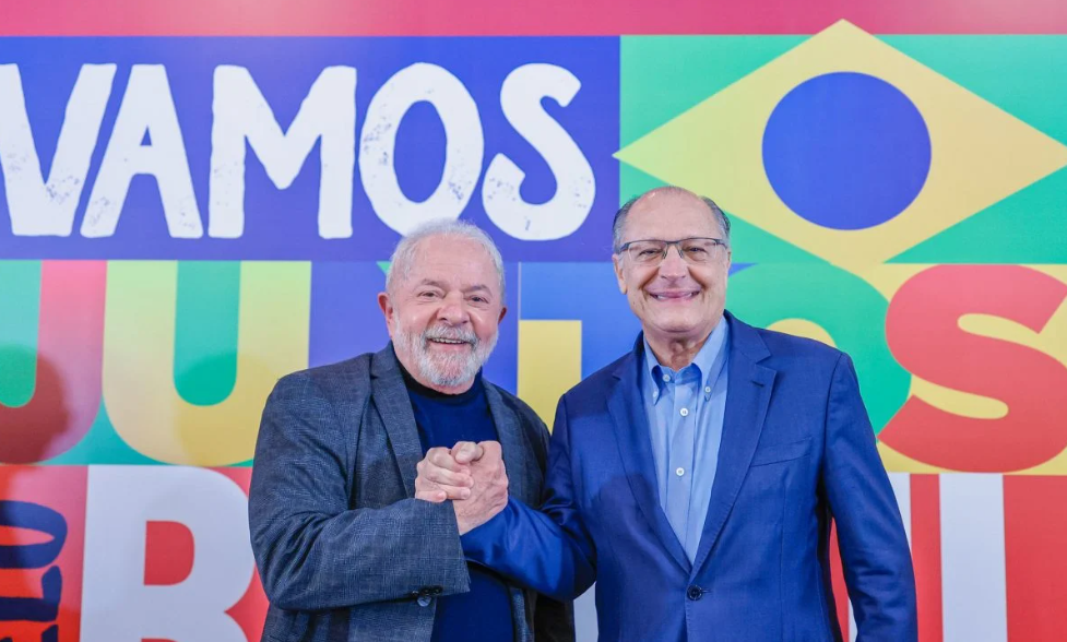 Lula e Alckmin na reunião da coordenação-geral do movimento Vamos Juntos pelo Brasil.