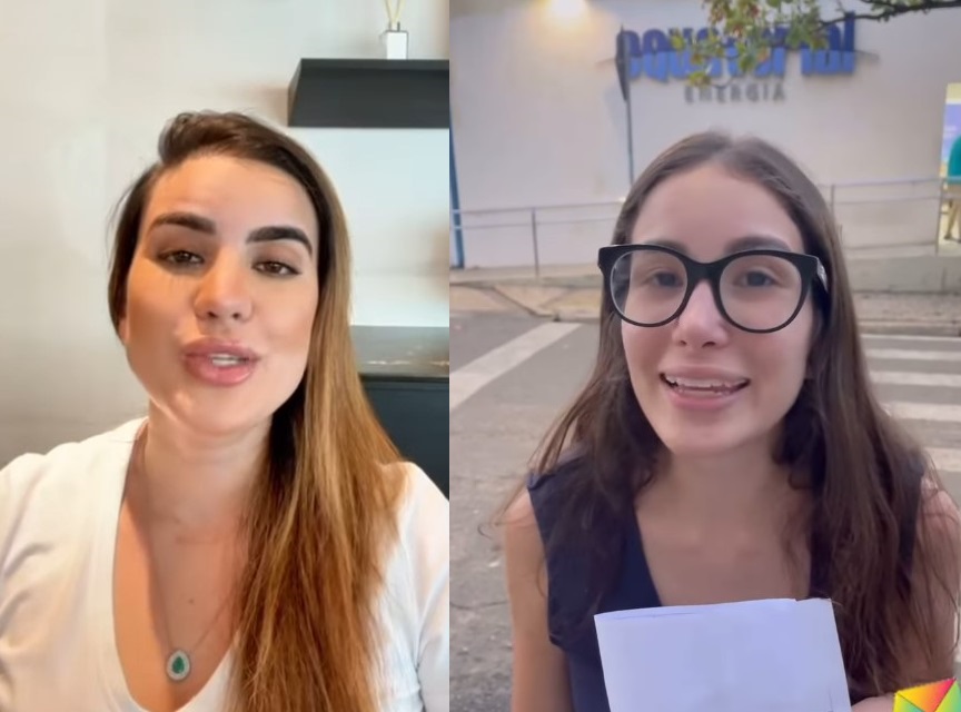 As irmãs Bárbara (esq.) e Cristina (dir.) trocam farpas nas redes sociais