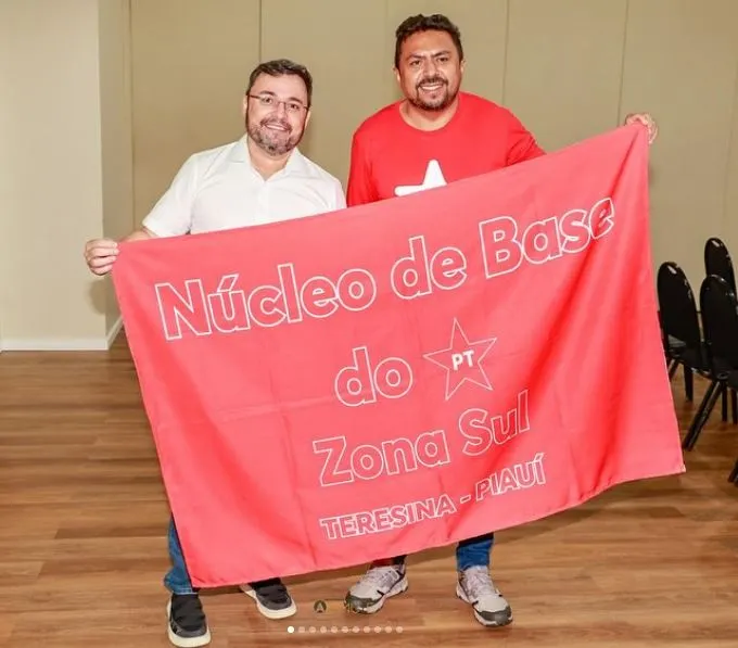 Presidente do PT no Piauí, Fábio Novo, e presidente do PT em Teresina, João Pereira