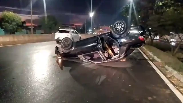 A pista estava molhada no momento do acidente