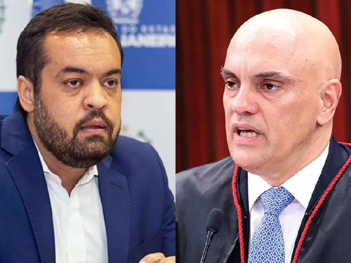 Governador do Rio de Janeiro, Claudio Castro e o ministro do STF, Alexandre Moraes