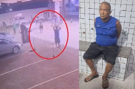 Suspeito de matar homem e ferir mulher em posto de combustíveis é preso em flagrante