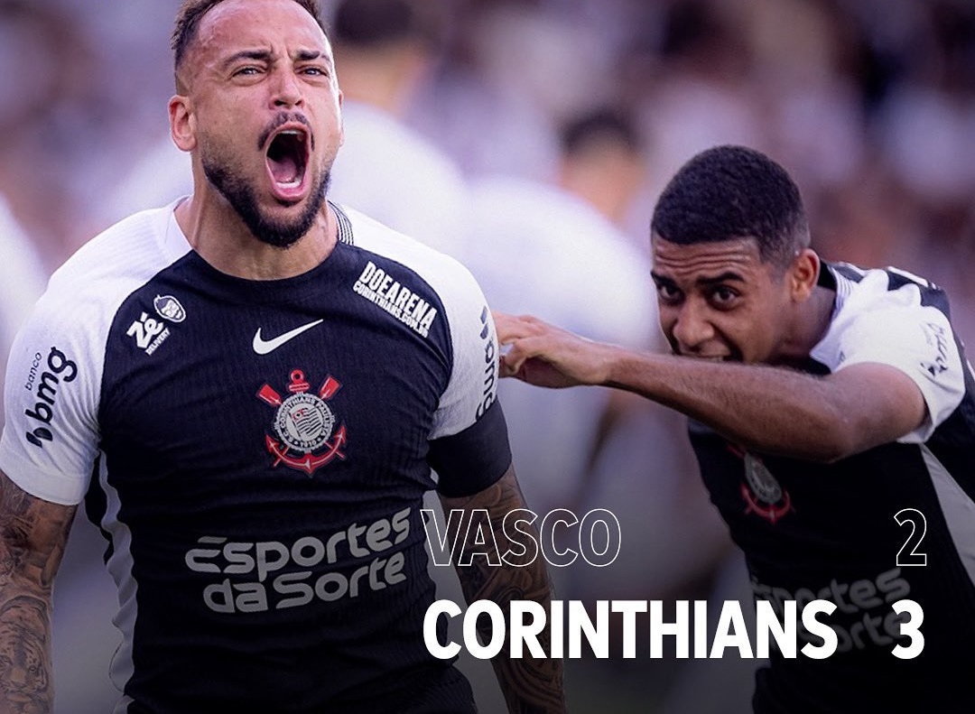 Corinthians vence Vasco por 3 a 2 em São Januário
