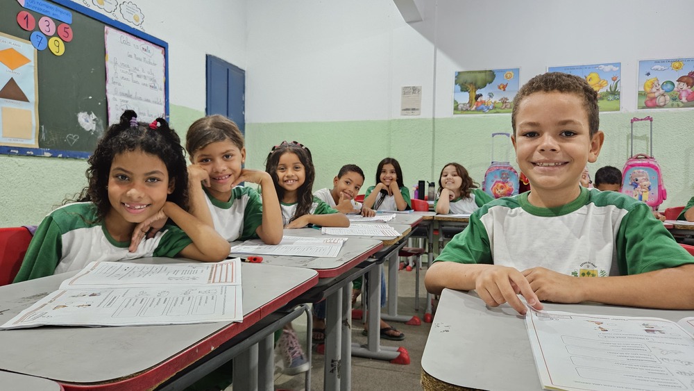 Crianças piauienses em sala de aula