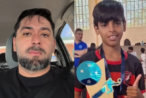 Delegado Herdeson Bernardo (à esquerda) detalha assassinato de menino vítima de bala perdida (direita)