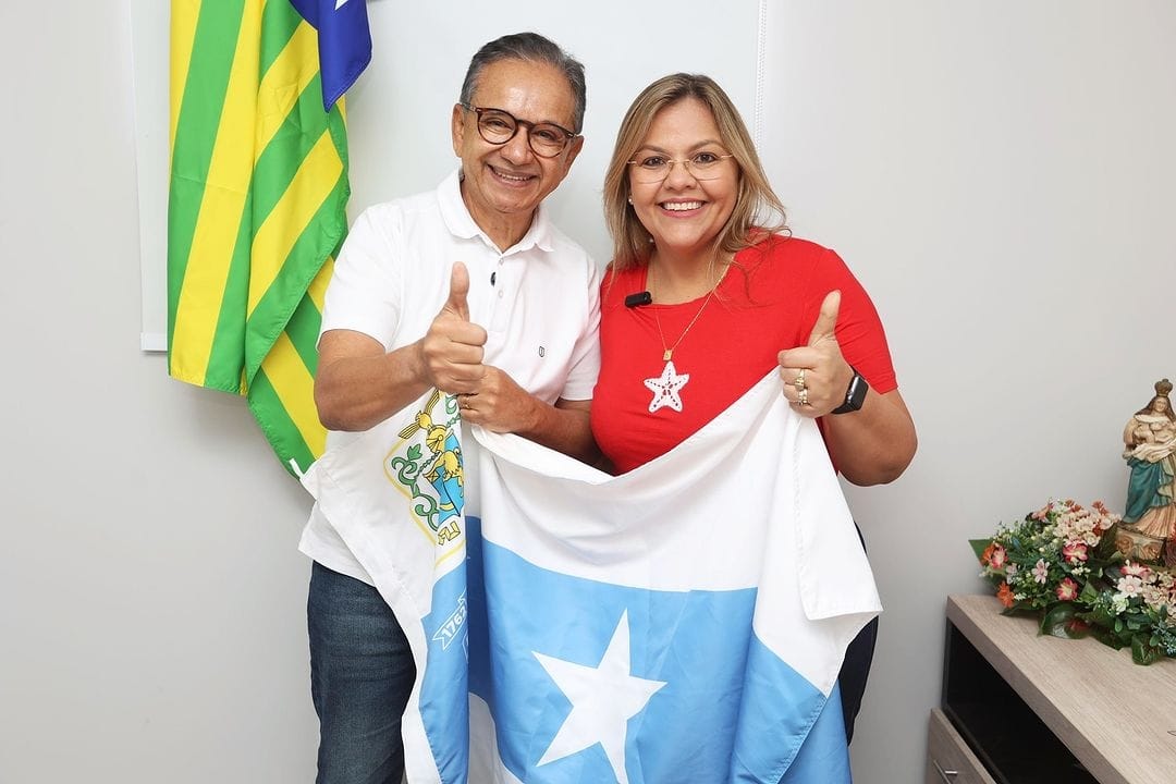 Dr Helio e Flaviana Veras, pré-candidatos a prefeito e vice de Parnaíba