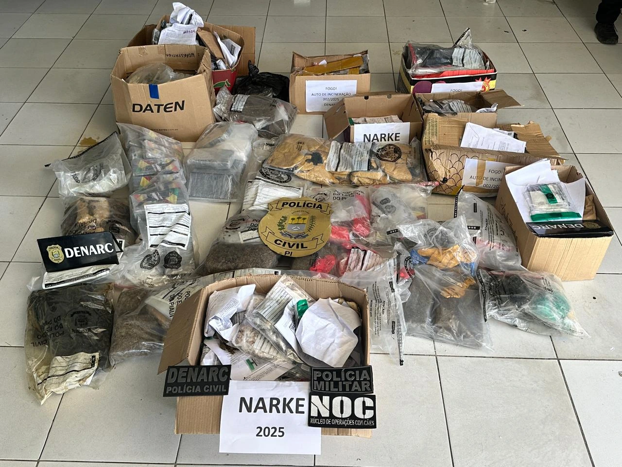 Mais de 220 kg de drogas são incinerados em Teresina durante operação nacional contra o tráfico
