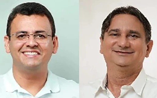 O ex-prefeito do município de Cocal, Douglas de Carvalho Lima e Tarcísio Brandão Fontenele, então candidato a vice-prefeito do município