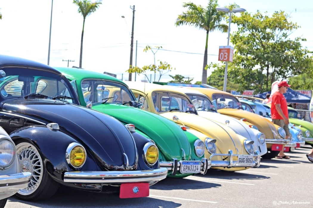 Veículos expostos no Encontro Anual de Fuscas