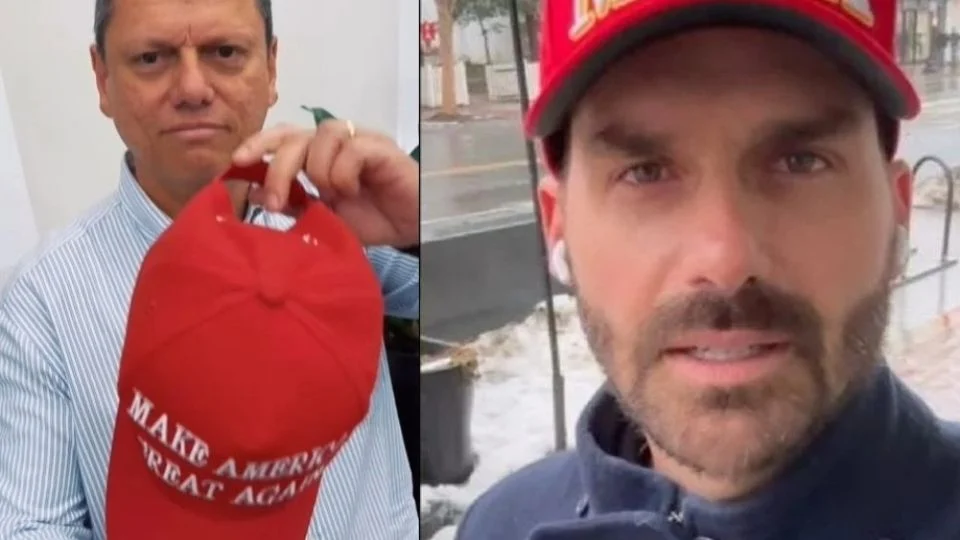 Tarcísio Gomes de Freitas e Eduardo Bolsonaro.