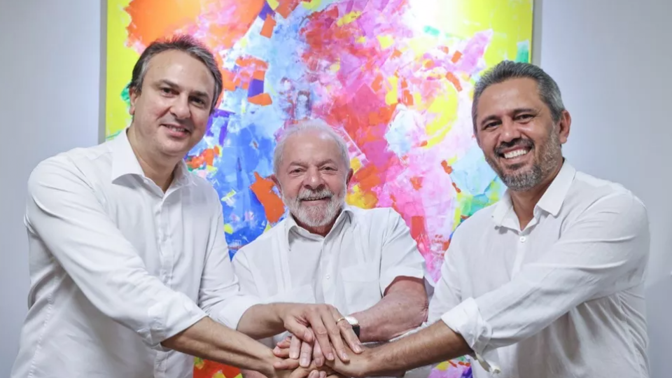 Camilo Santana, Lula e Elmano Freitas