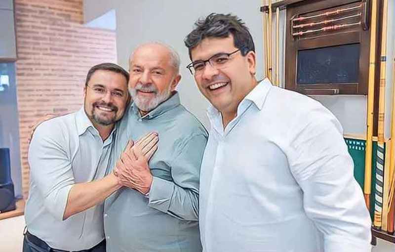 Pré-candidato Fábio Novo, Lula e o governador Rafael Fonteles