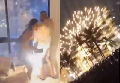 Mulher é atingida por fogos de artifício dentro de apartamento em SC