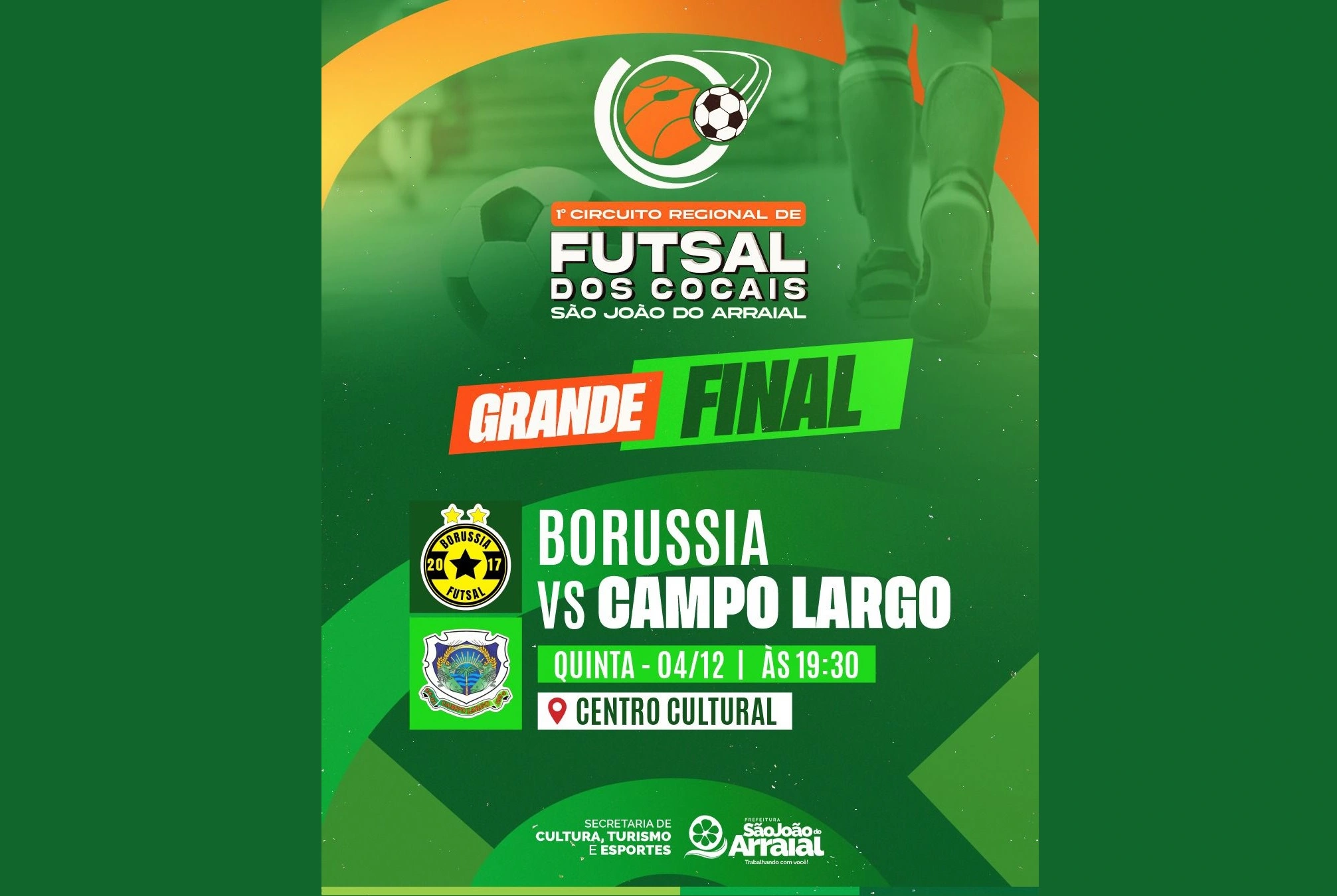 Borussia e Campo Largo decidem final do primeiro Circuito Regional de Futsal dos Cocais em São João do Arraial
