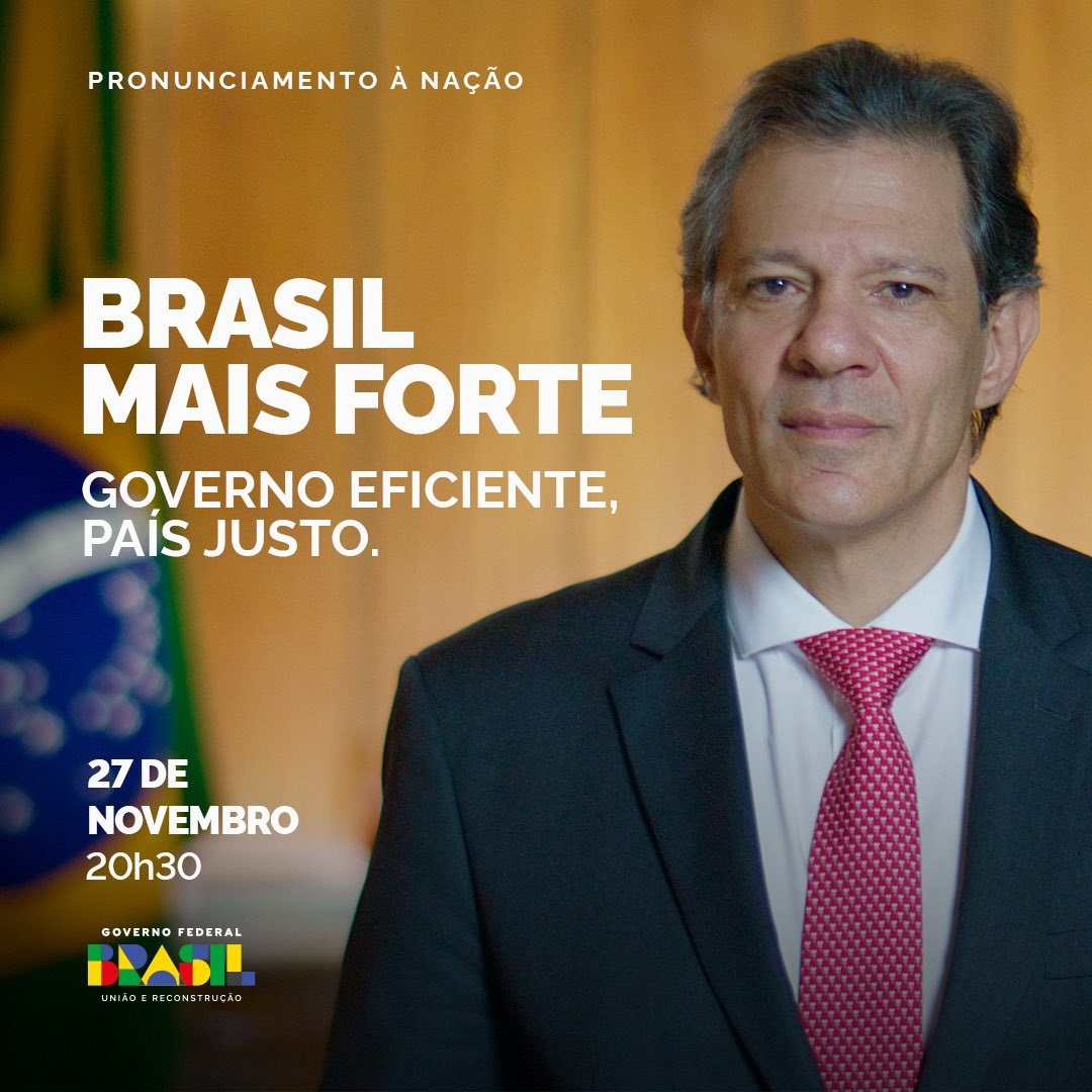 Haddad fará pronunciamento hoje à noite