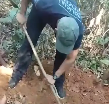 Corpo encontrado em cova rasa