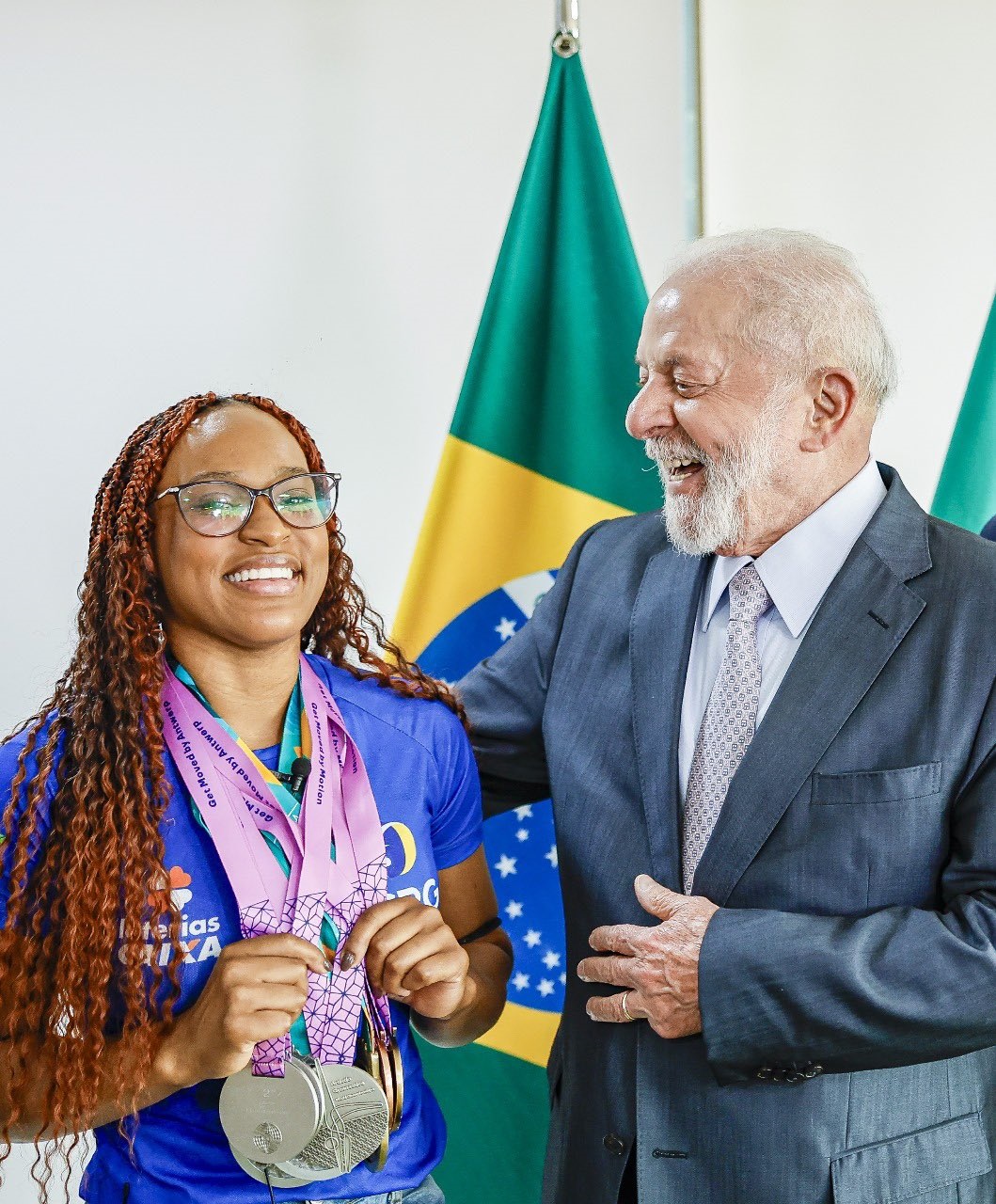 Rebeca Andrade e Lula