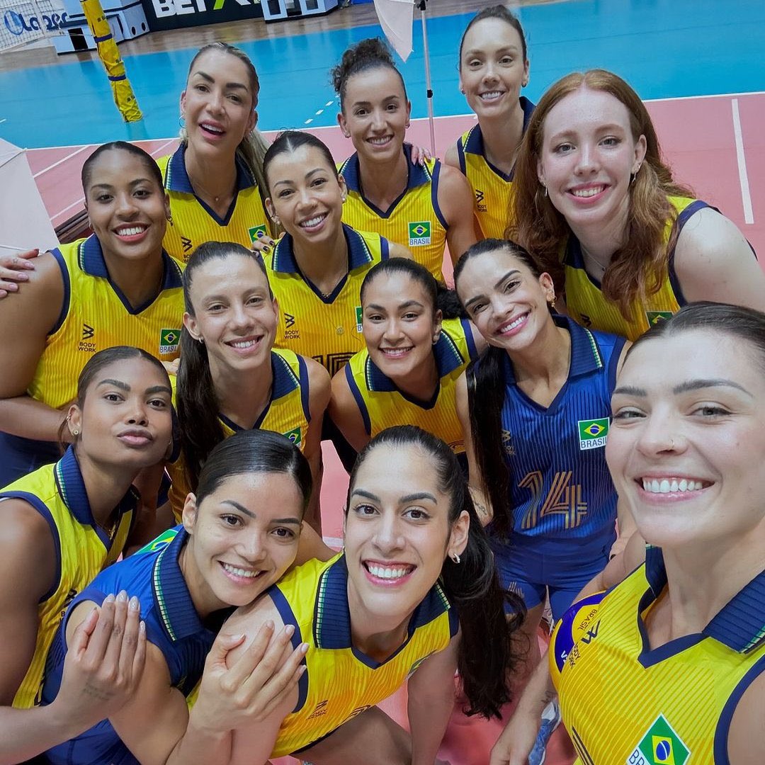 A seleção brasileira feminina de vôlei