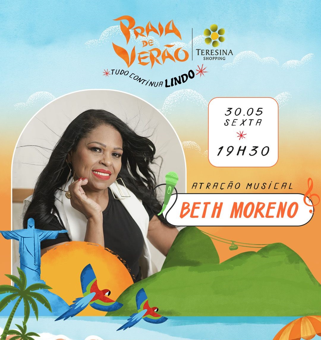 Praia de Verão estreia nesta sexta-feira (30), com show de Beth Moreno