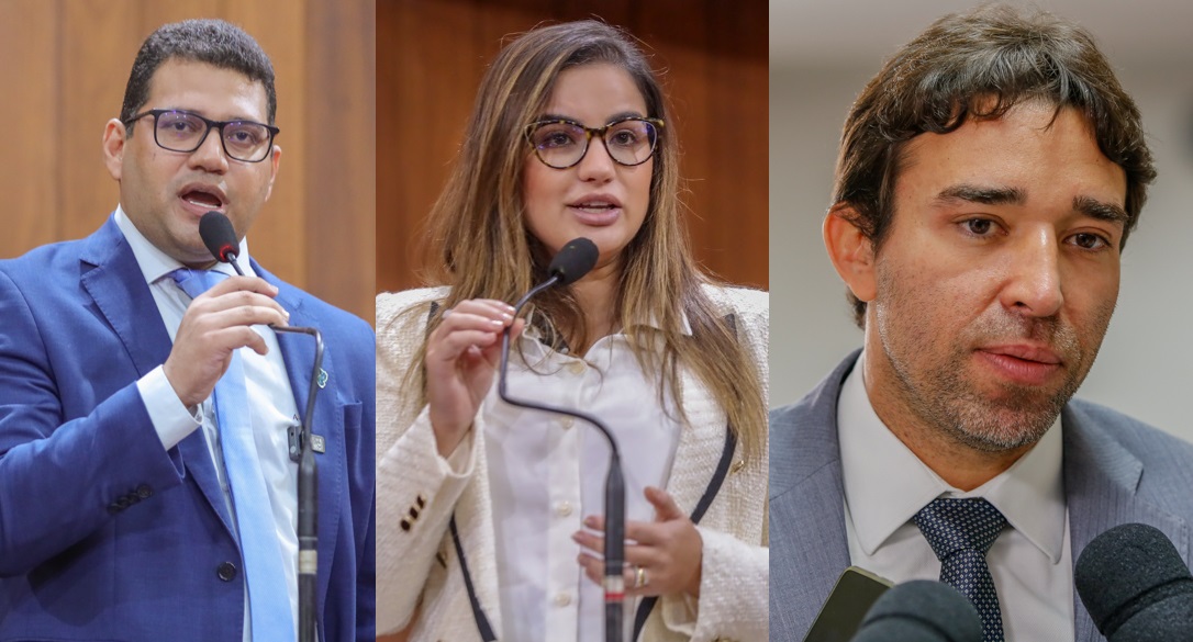 Da esquerda para a direita: Dr. Thales Coelho, Bárbara do Firmino e Marden Menezes