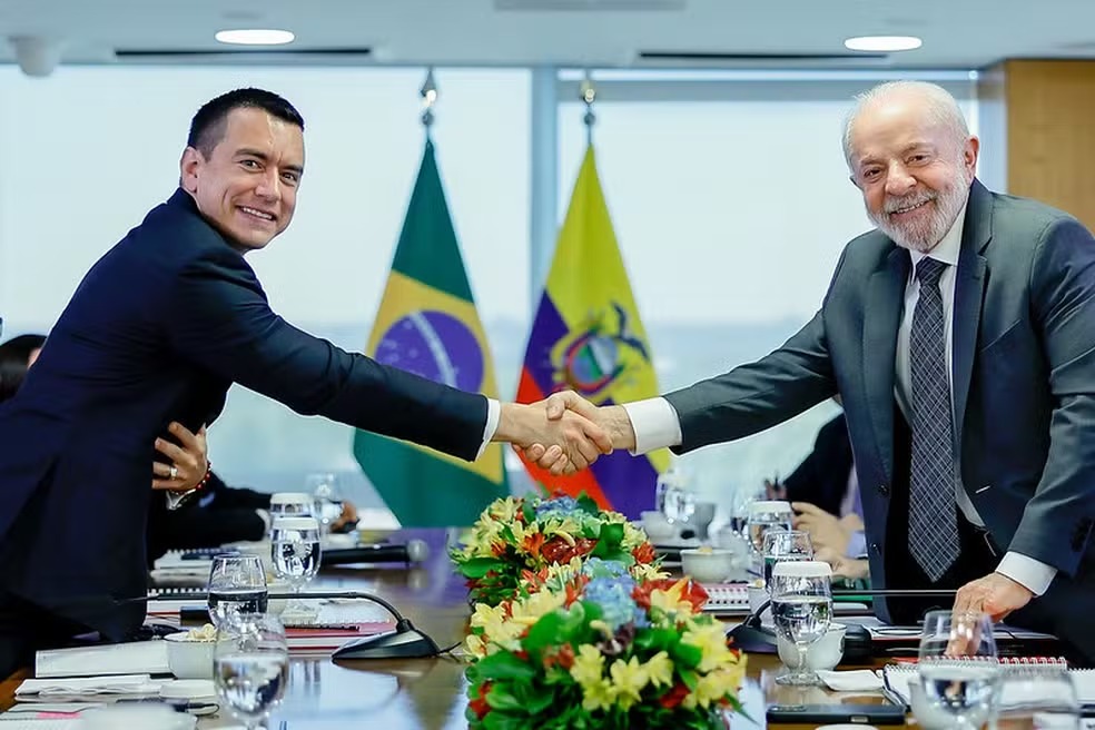 Lula recebeu nesta segunda-feira (18/8), o presidente do Equador, Daniel Noboa