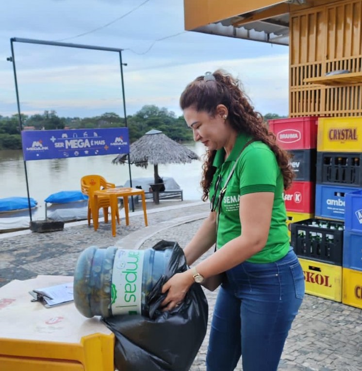 Recolhimento de tampinhas em estabelecimentos na beira-rio de Floriano