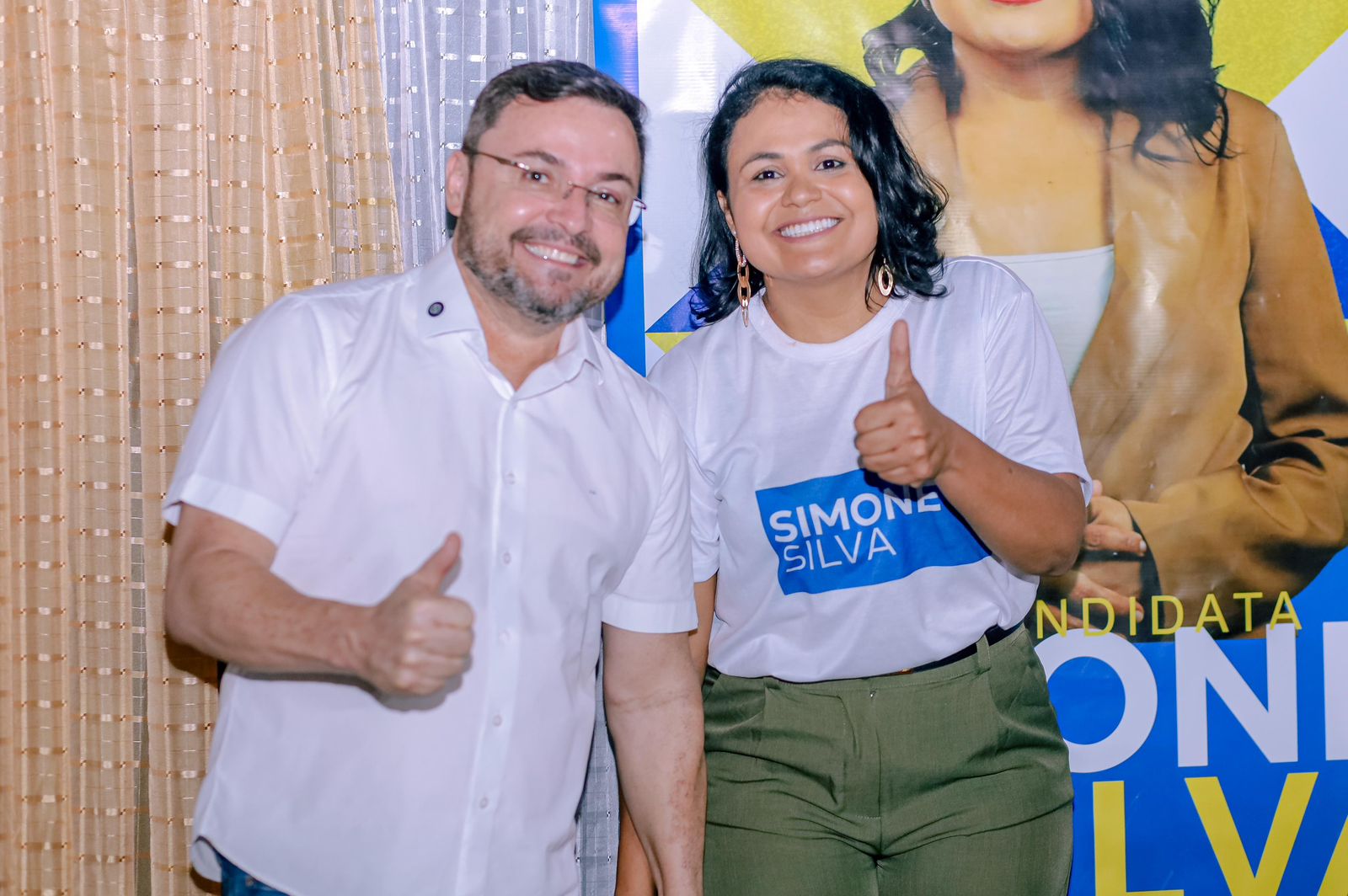 Fábio Novo (PT) e Simone Silva (PDT)