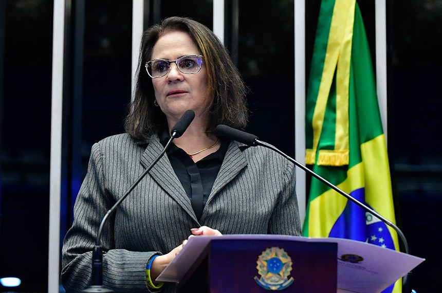 A senadora Damares Alves (Republicanos-DF) foi ministra da Mulher, da Família e dos Direitos Humanos durante o governo Bolsonaro