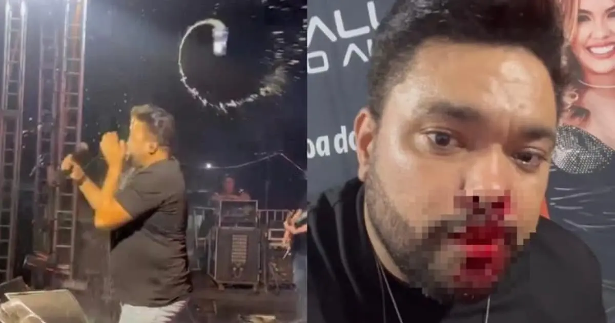 Cantor foi atingido por uma latinha durante show no Mato Grosso
