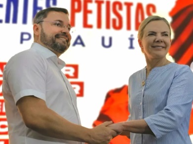 Gleisi Hoffmann e Fábio Novo