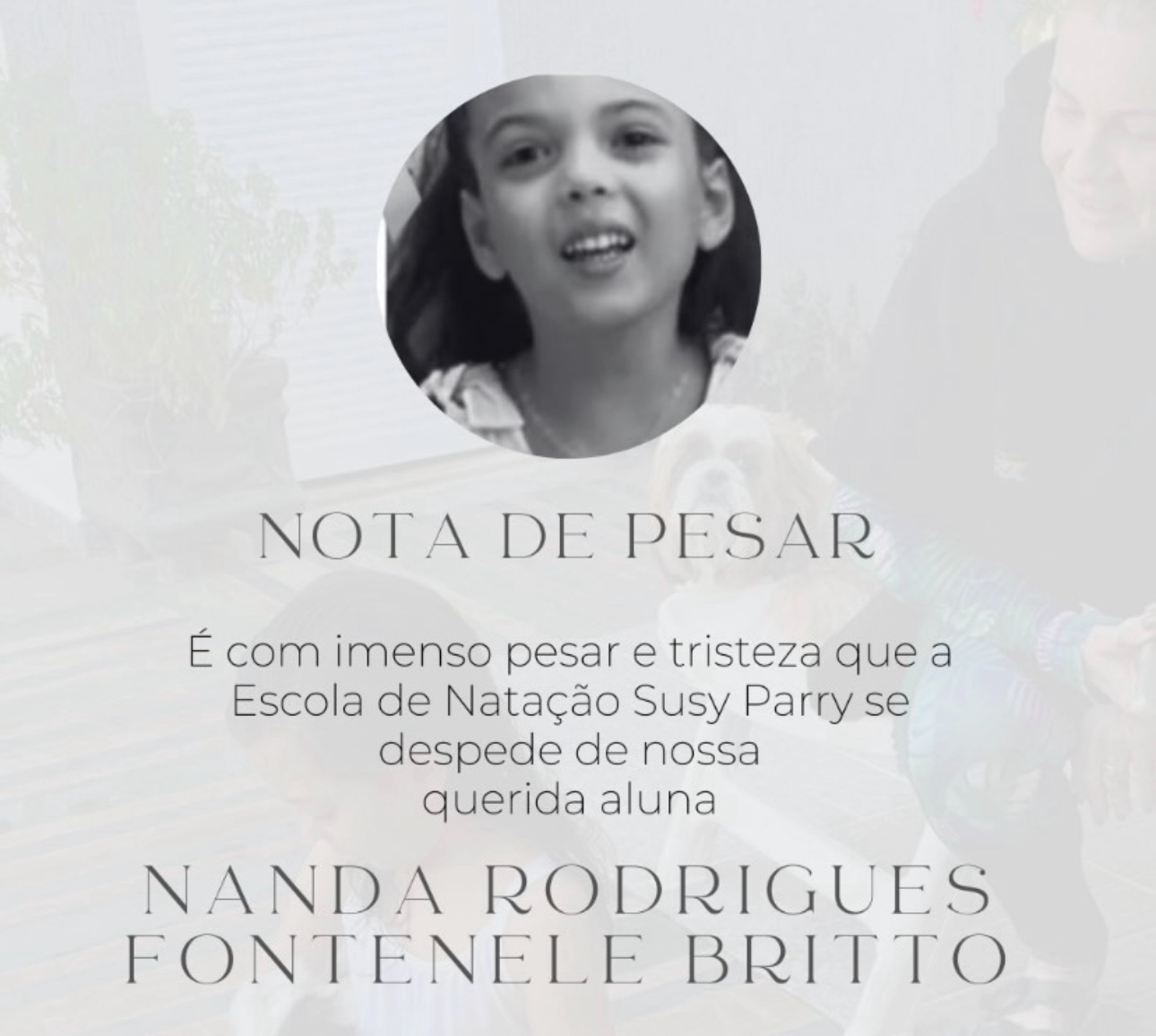 Filha de médicos, Nanda Fontenelle faleceu aos 6 anos vítima de afogamento