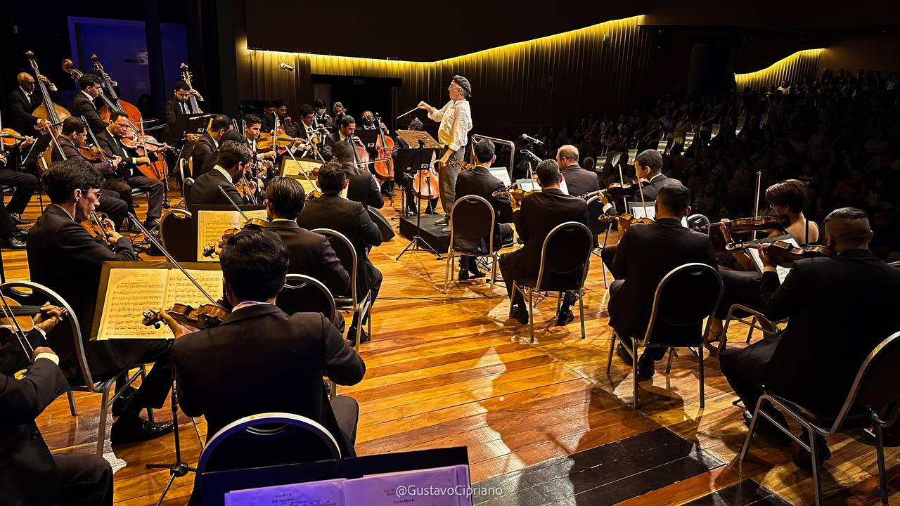 Orquestra Sinfônica de Teresina durante apresentações do Projeto “Concerto Cajuína