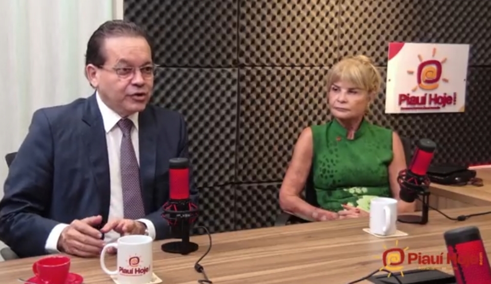 Os advogados Álvaro Mota e Rita Cortez no estúdio do portal Piauí Hoje