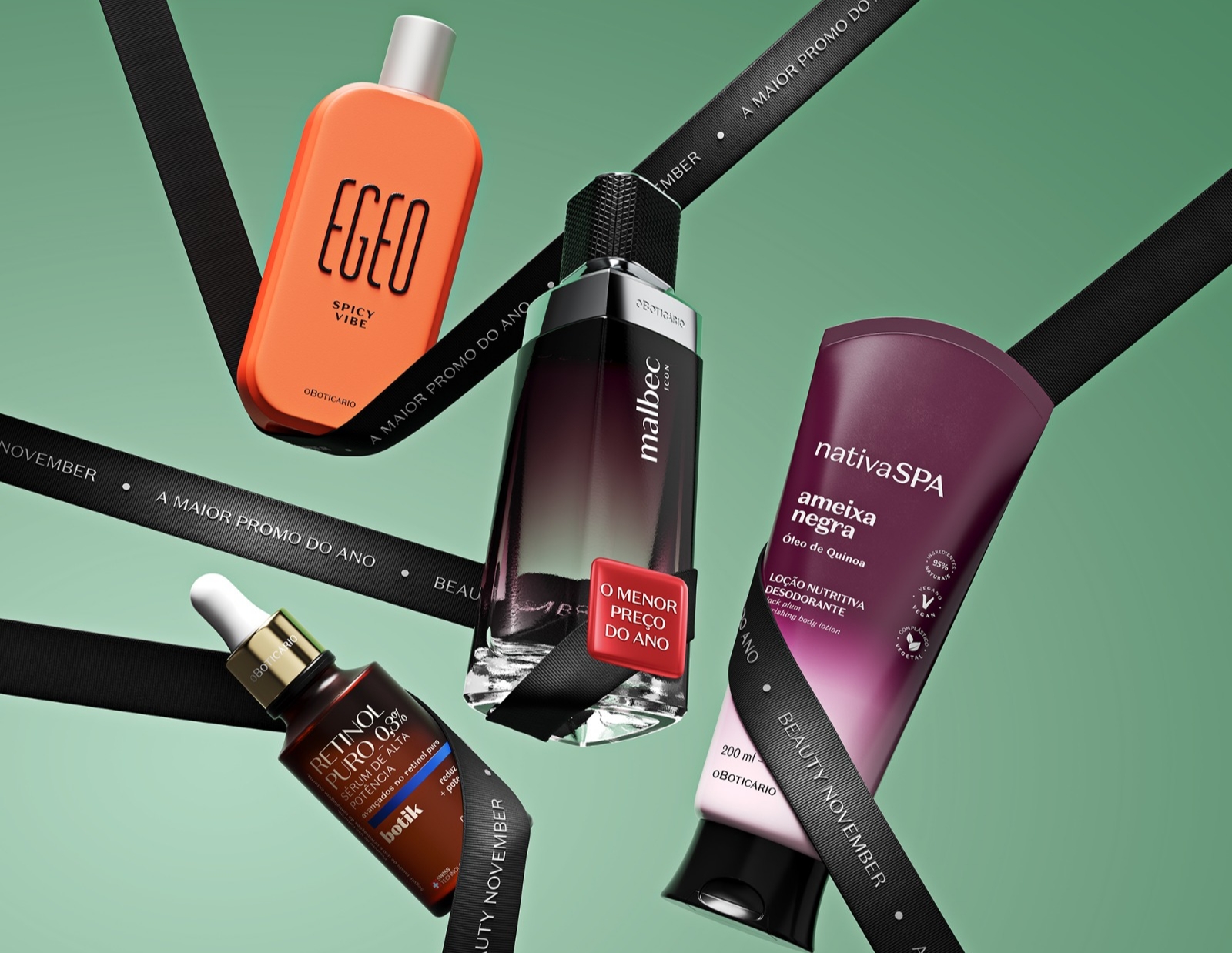 Uma linha completa dos produtos do Boticário estarão em promoção neste mês