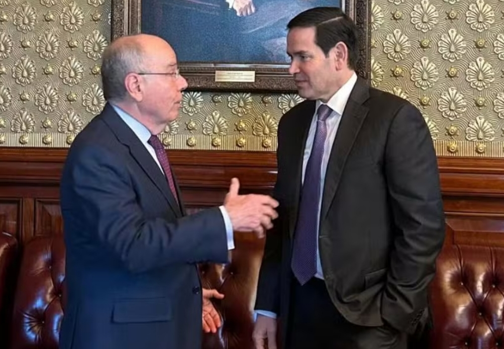 O chanceler Mauro Vieira e o secretário americano Marco Rúbio