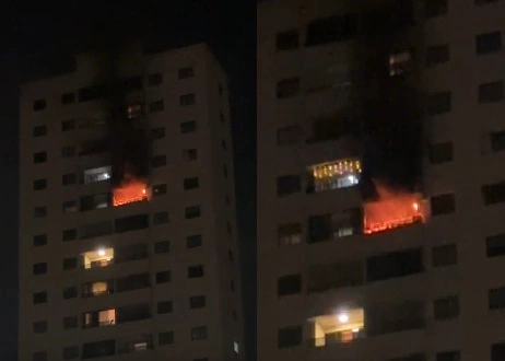 Apartamento pega fogo no bairro Monte Castelo, em Teresina