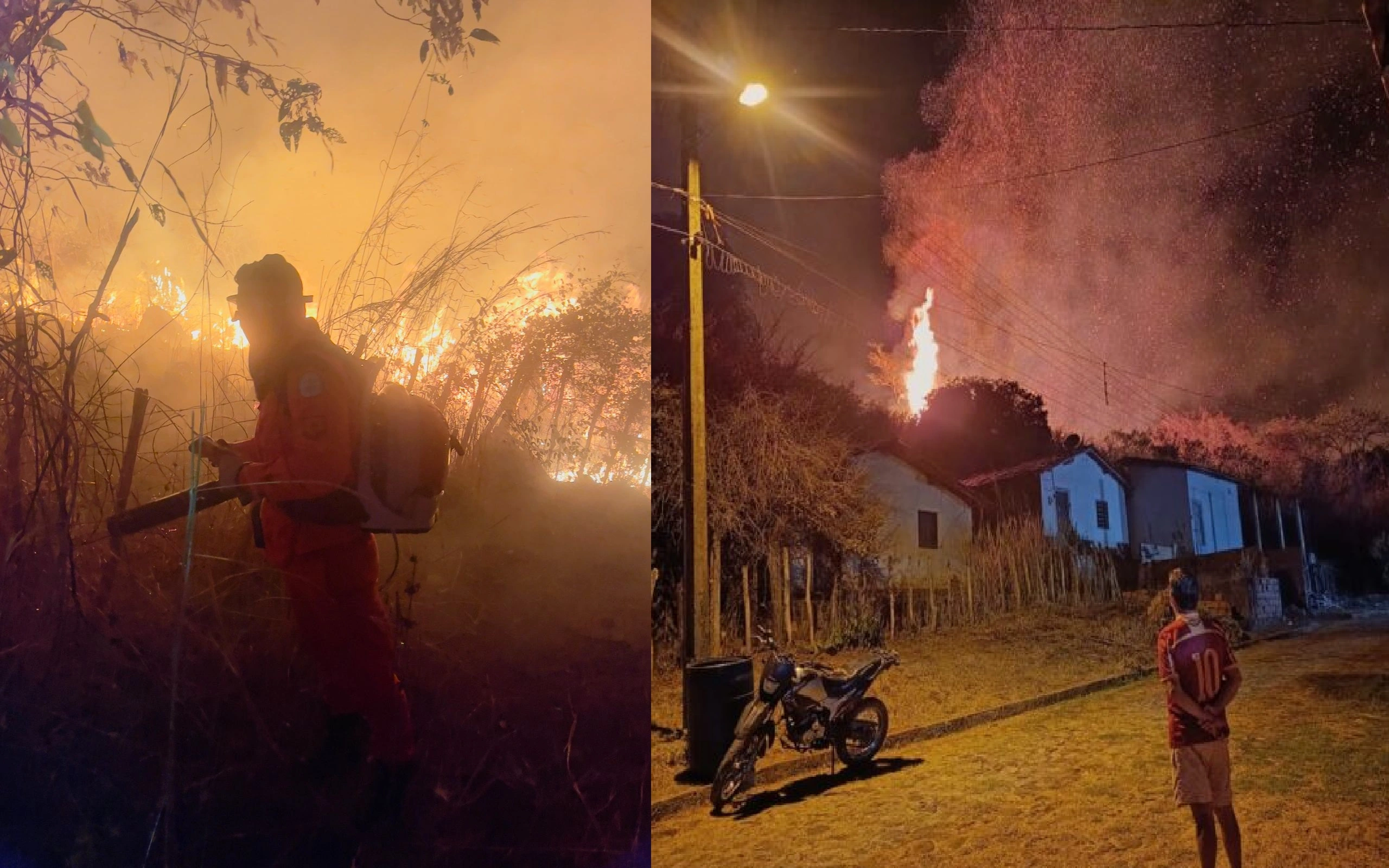 Incêndio de grandes proporções na zona urbana de Batalh