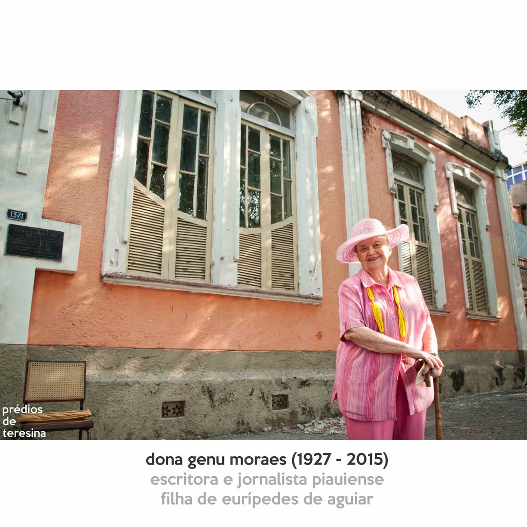 Casa Erípedes Aguiar no Centro de Teresina com sua última moradora, Genu Moraes