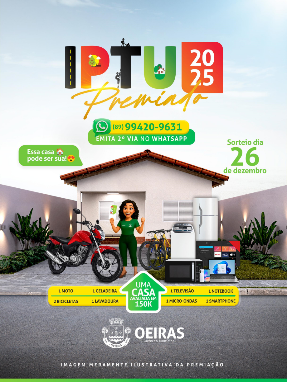 Prefeitura de Oeiras lançou oficialmente a campanha IPTU Premiado 2025