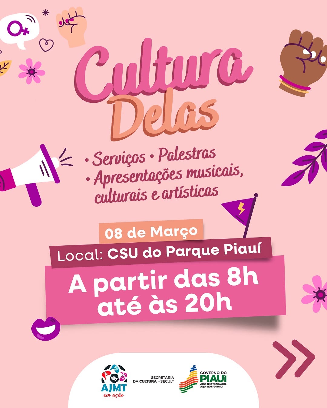 Evento celebra protagonismo feminino com arte, música e serviços gratuitos