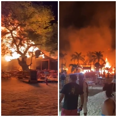 Guarda-vidas e população ajudaram a conter as chamas