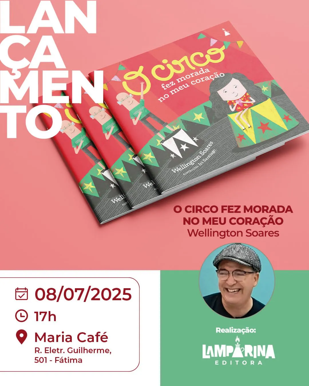 Professor e escrito, Wellington Soares, lança livro infantil nesta terça-feira (8)