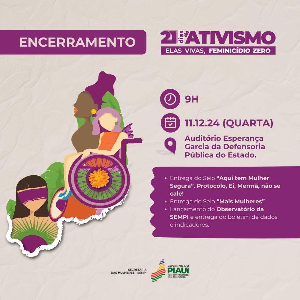 Encerramento da campanha 21 Dias de Ativismo - Elas Vivas, Feminicídio Zero