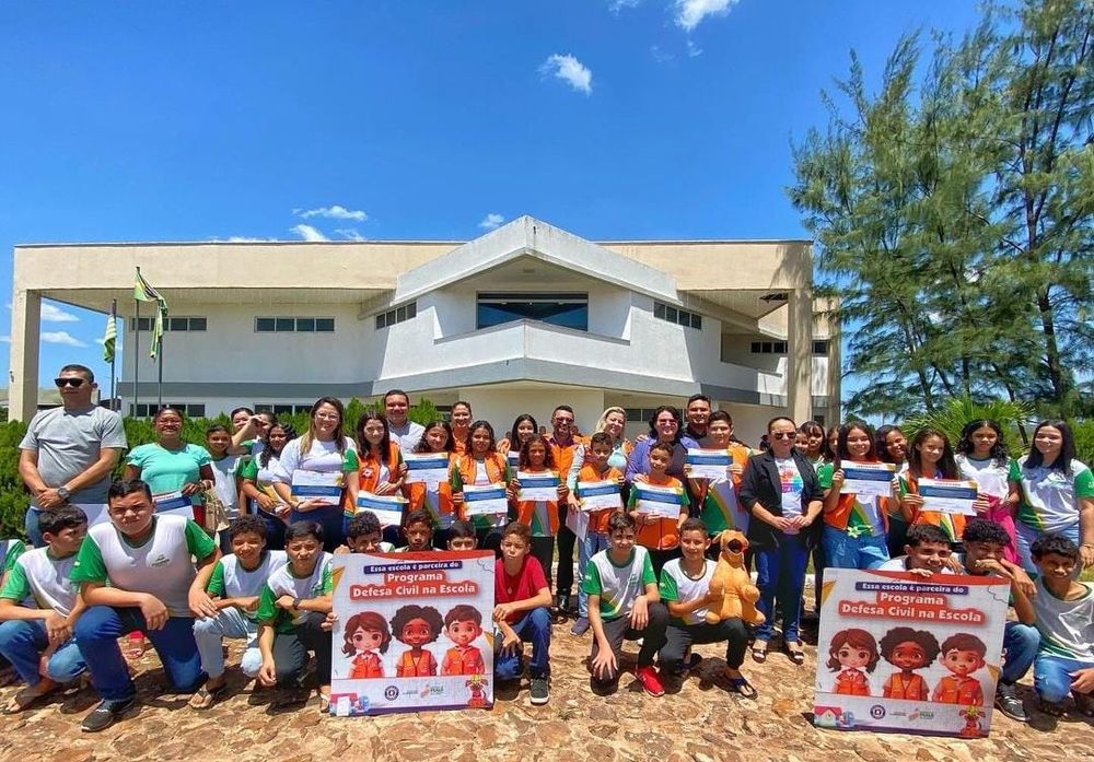 Alunos do Piauí na campanha Aprender para Prevenir