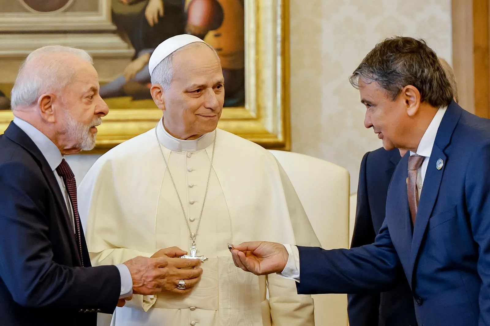 Lula e Wellington Dias se reúnem com o papa Leão XIV no Vaticano